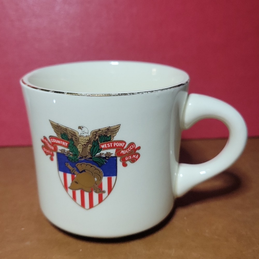 West Point Military Academy Crest Coat Of Arms Seal Coffee Mug VIntage